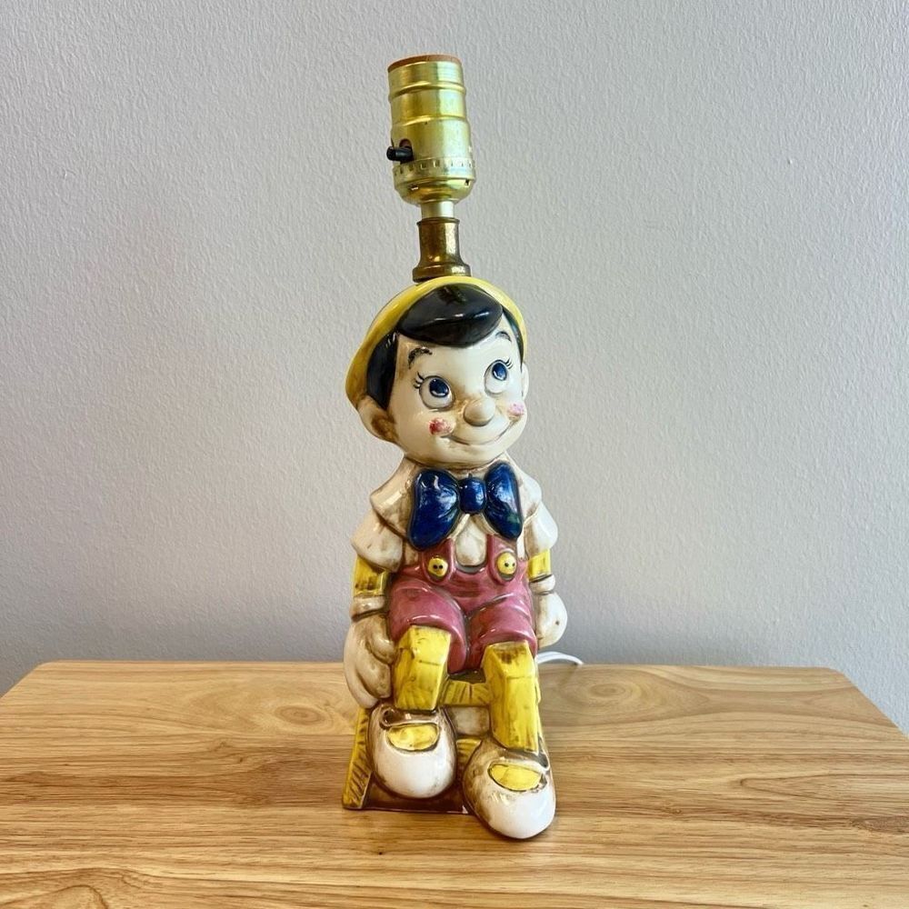 Vintage 70’s Walt Disney World Productions Pinocchio Portable Lamp Rare Tested - Picture 14 of 15
